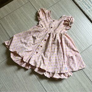 Pink Floral Kids Dress